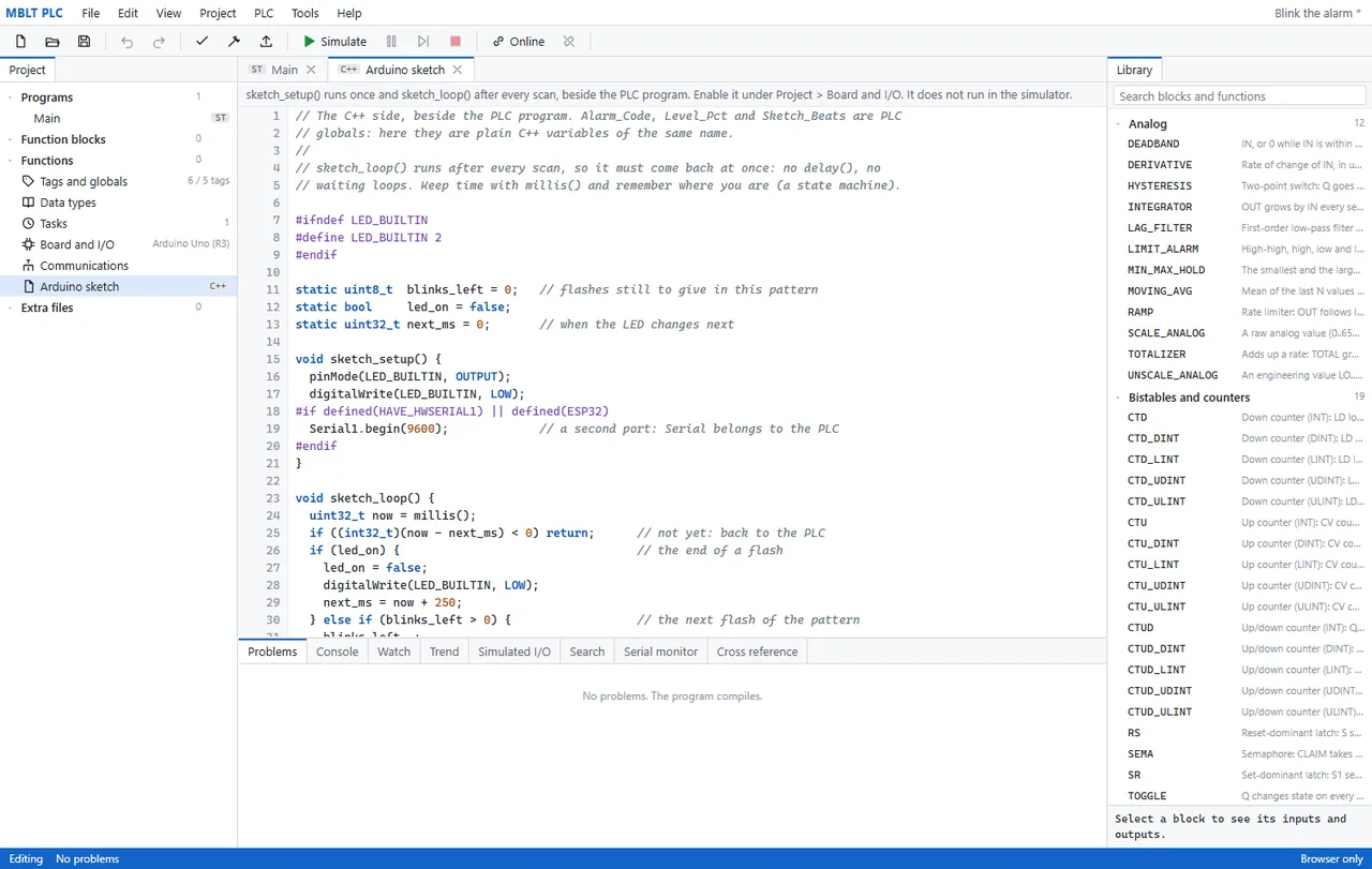 Write it, with the PLC's tags already in scope